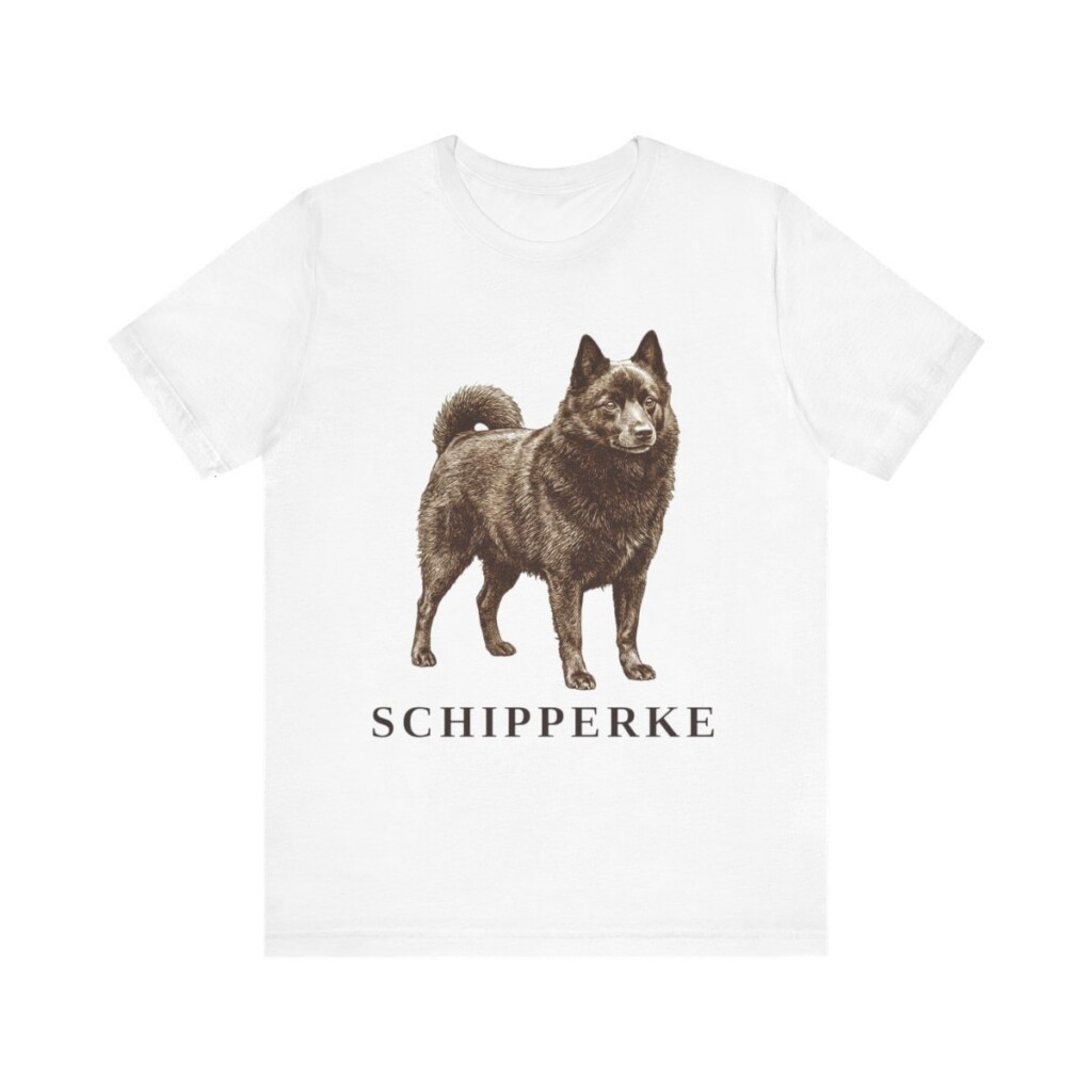 Schipperke Shirt, Vintage Dog Sketch Tee, Dog Lover Gift
