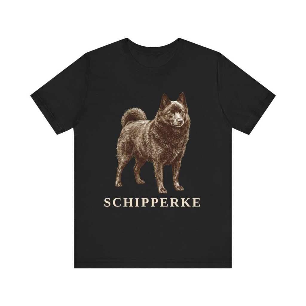 Schipperke Shirt, Vintage Dog Sketch Tee, Dog Lover Gift