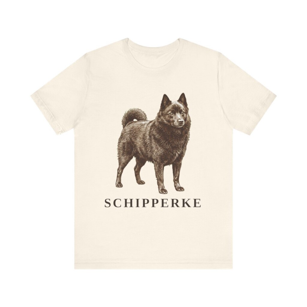 Schipperke Shirt, Vintage Dog Sketch Tee, Dog Lover Gift