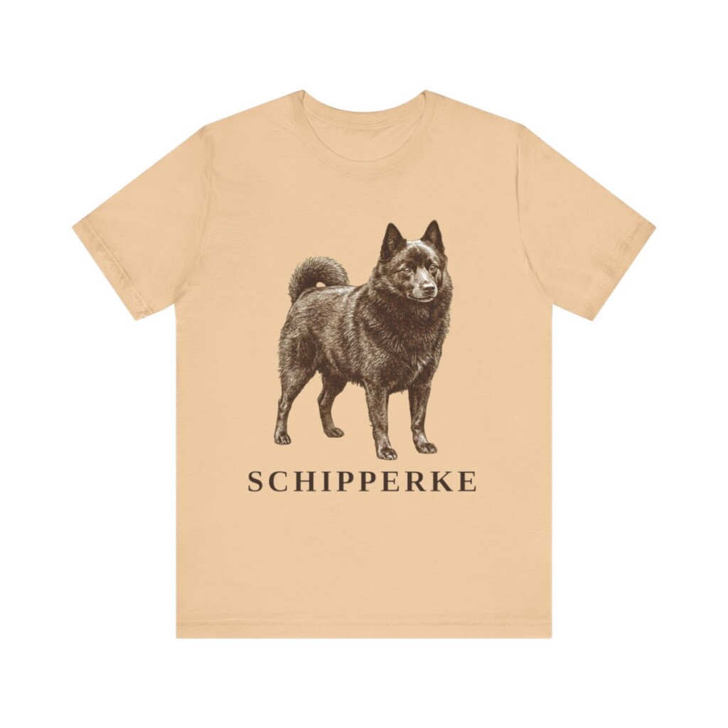Schipperke Shirt, Vintage Dog Sketch Tee, Dog Lover Gift