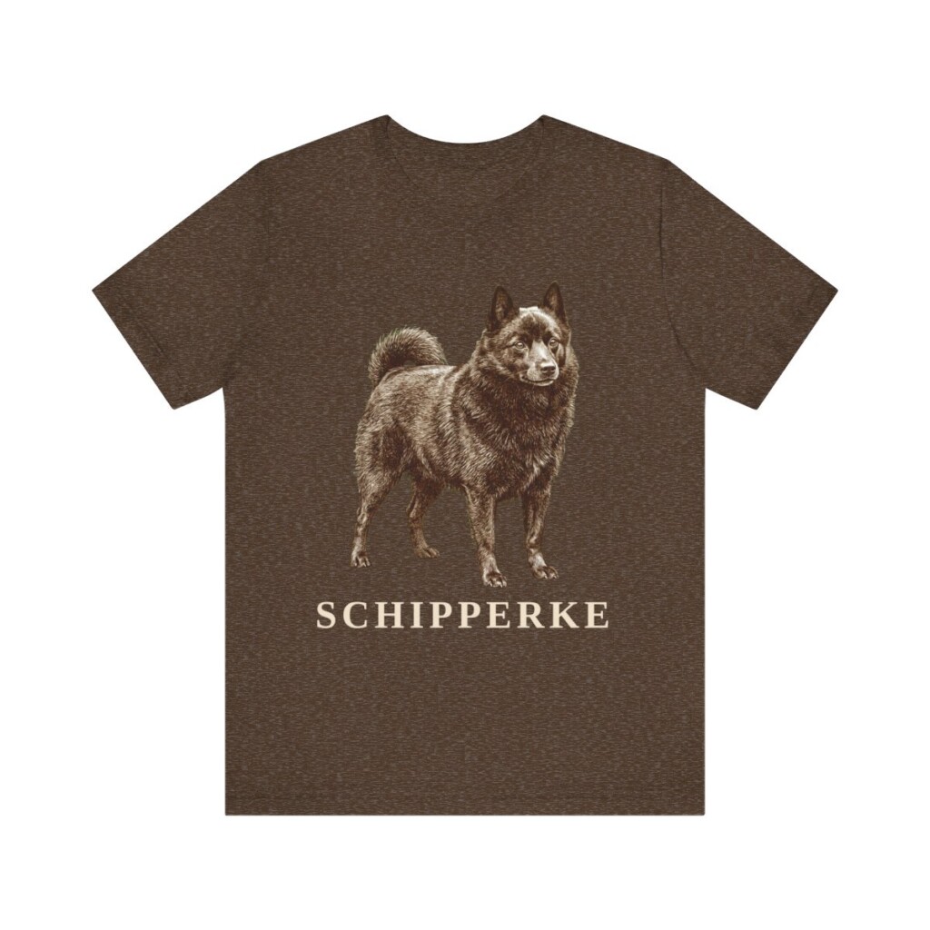 Schipperke Shirt, Vintage Dog Sketch Tee, Dog Lover Gift