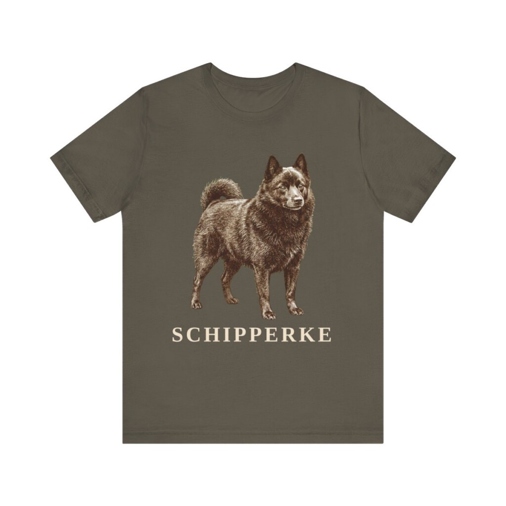 Schipperke Shirt, Vintage Dog Sketch Tee, Dog Lover Gift