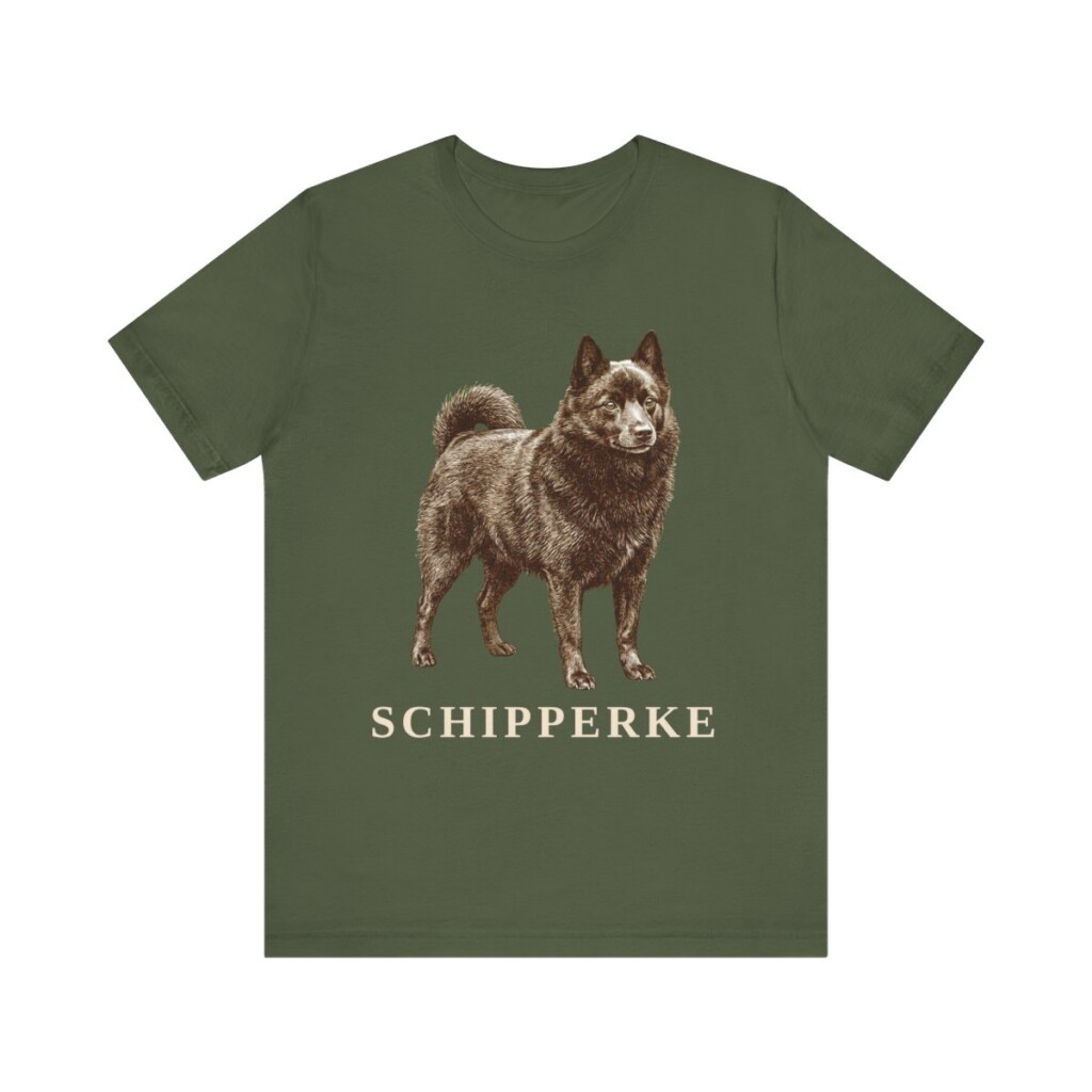 Schipperke Shirt, Vintage Dog Sketch Tee, Dog Lover Gift