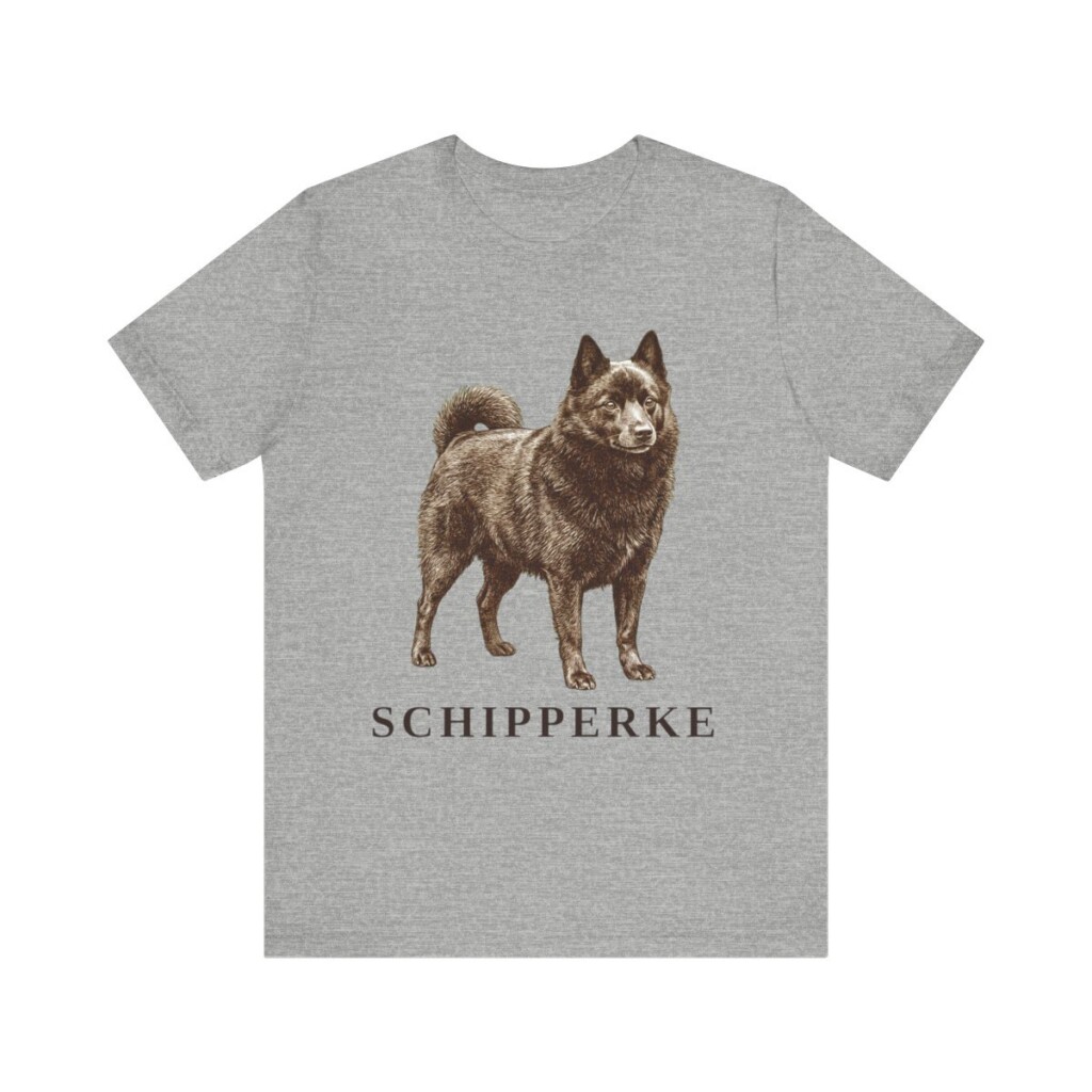 Schipperke Shirt, Vintage Dog Sketch Tee, Dog Lover Gift