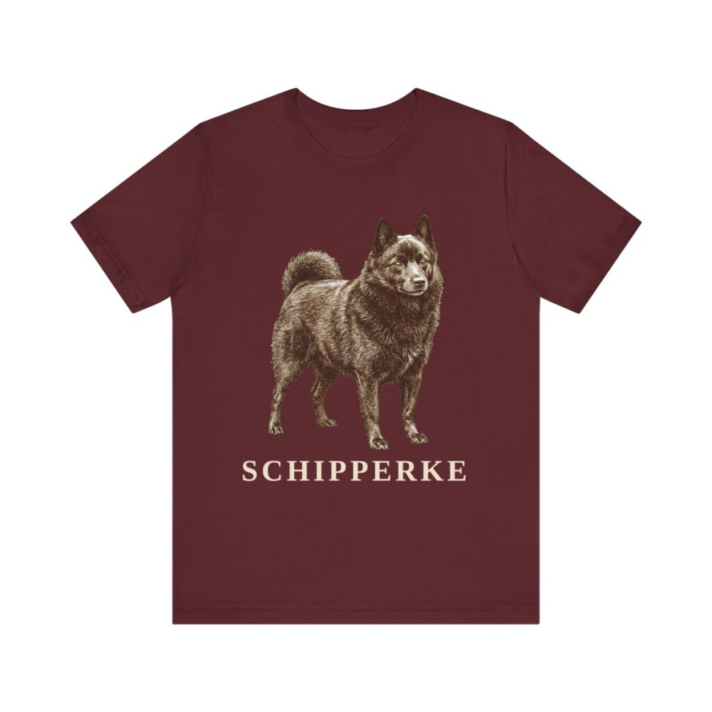 Schipperke Shirt, Vintage Dog Sketch Tee, Dog Lover Gift