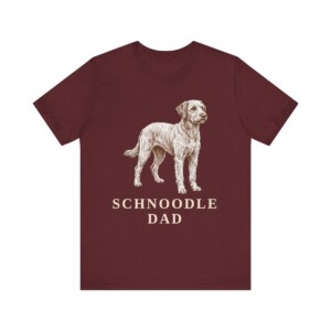 Schnoodle Dad Shirt, Vintage Dog Sketch Tee, Dog Dad Gift