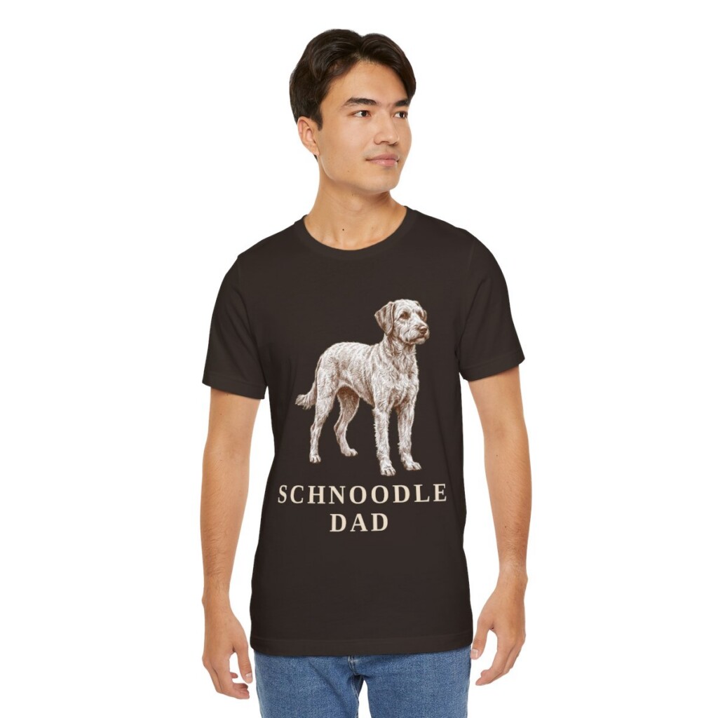 Schnoodle Dad Shirt, Vintage Dog Sketch Tee, Dog Dad Gift
