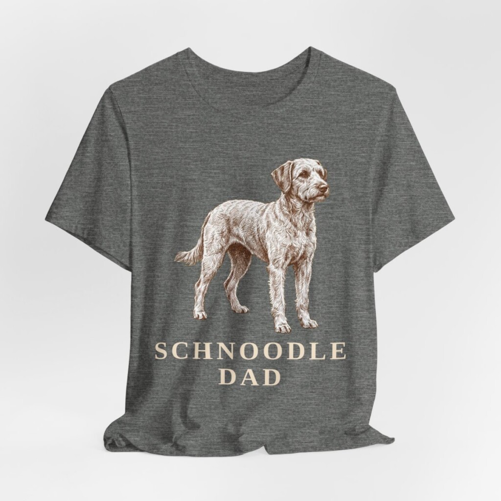 Schnoodle Dad Shirt, Vintage Dog Sketch Tee, Dog Dad Gift