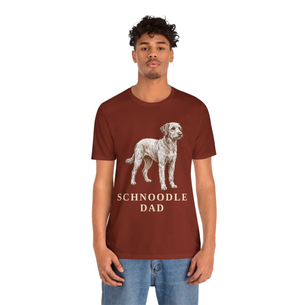Schnoodle Dad Shirt, Vintage Dog Sketch Tee, Dog Dad Gift