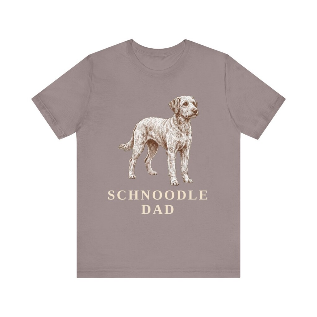 Schnoodle Dad Shirt, Vintage Dog Sketch Tee, Dog Dad Gift
