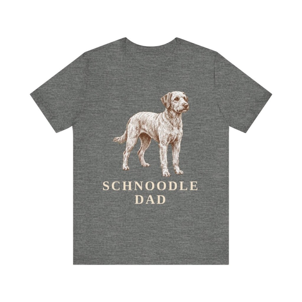 Schnoodle Dad Shirt, Vintage Dog Sketch Tee, Dog Dad Gift