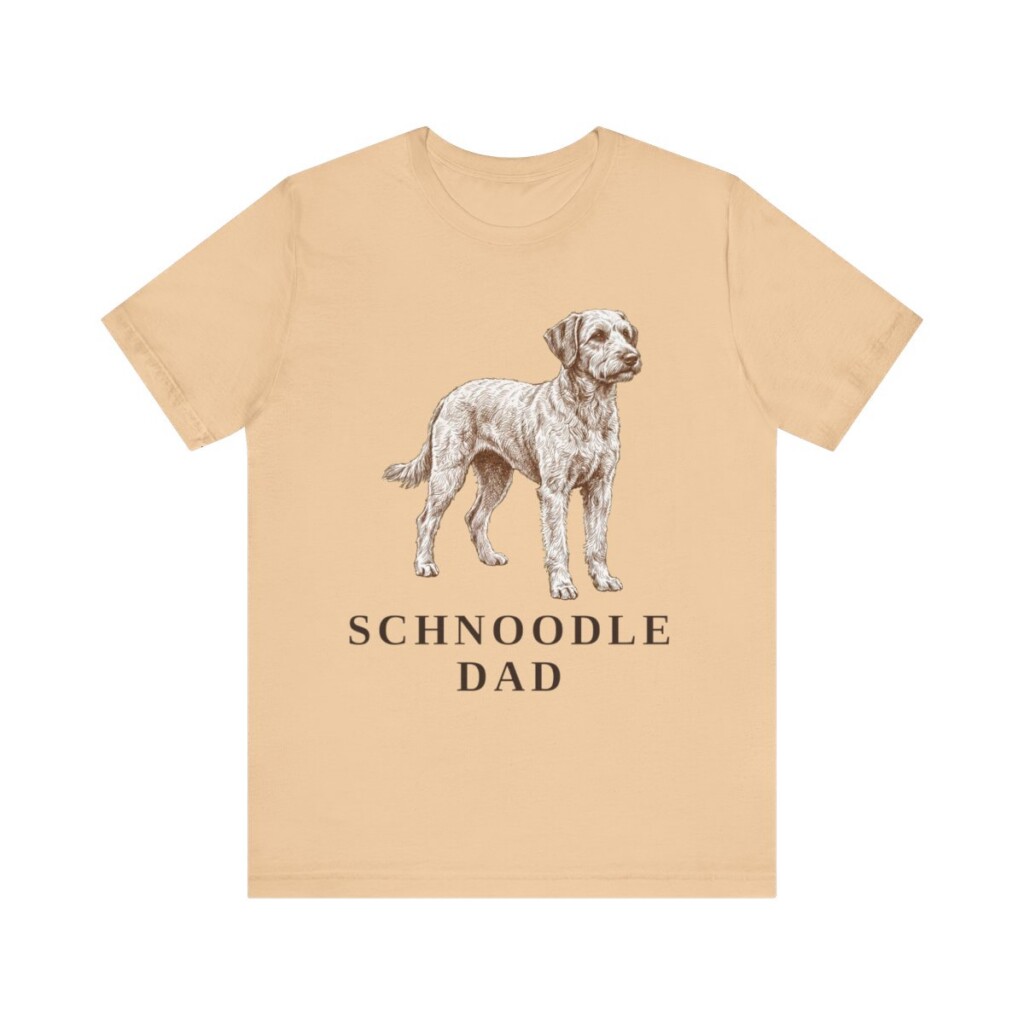 Schnoodle Dad Shirt, Vintage Dog Sketch Tee, Dog Dad Gift