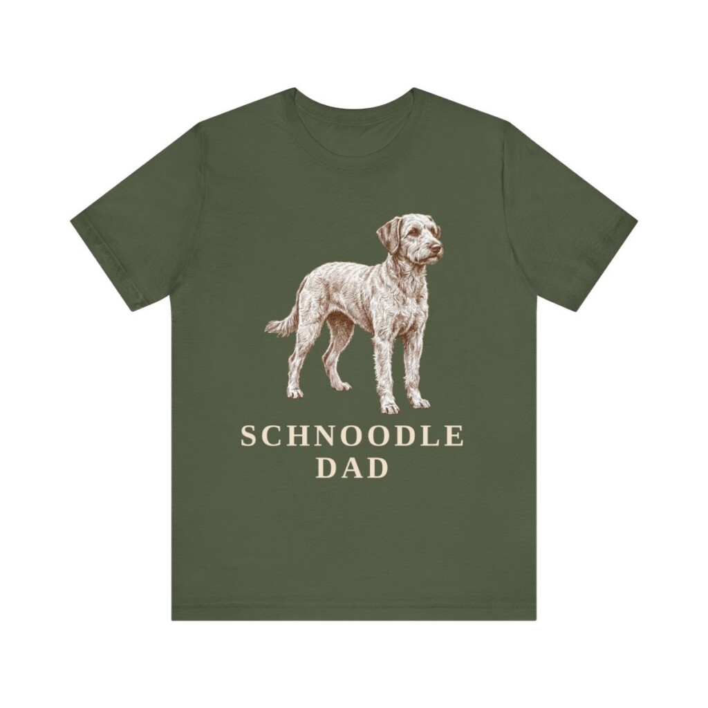Schnoodle Dad Shirt, Vintage Dog Sketch Tee, Dog Dad Gift