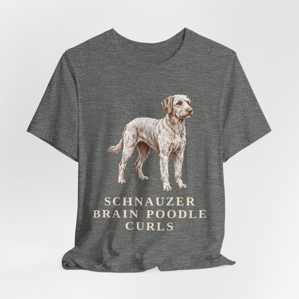 Schnoodle Humor Shirt, Vintage Dog Sketch Tee, Dog Humor Gift
