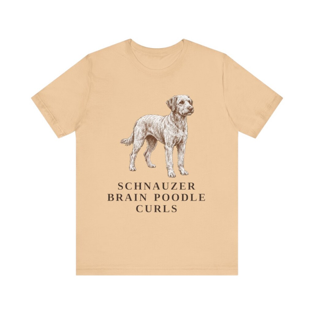Schnoodle Humor Shirt, Vintage Dog Sketch Tee, Dog Humor Gift