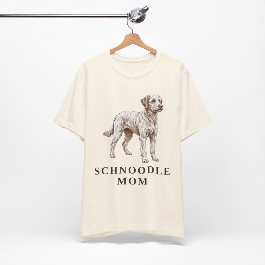 Schnoodle Mom Shirt, Vintage Dog Sketch Tee, Dog Mom Gift
