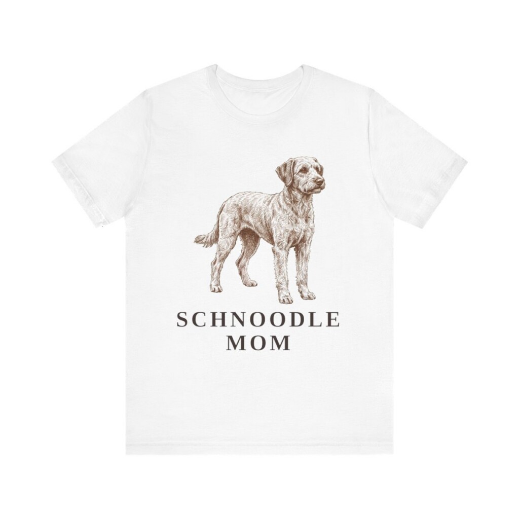 Schnoodle Mom Shirt, Vintage Dog Sketch Tee, Dog Mom Gift