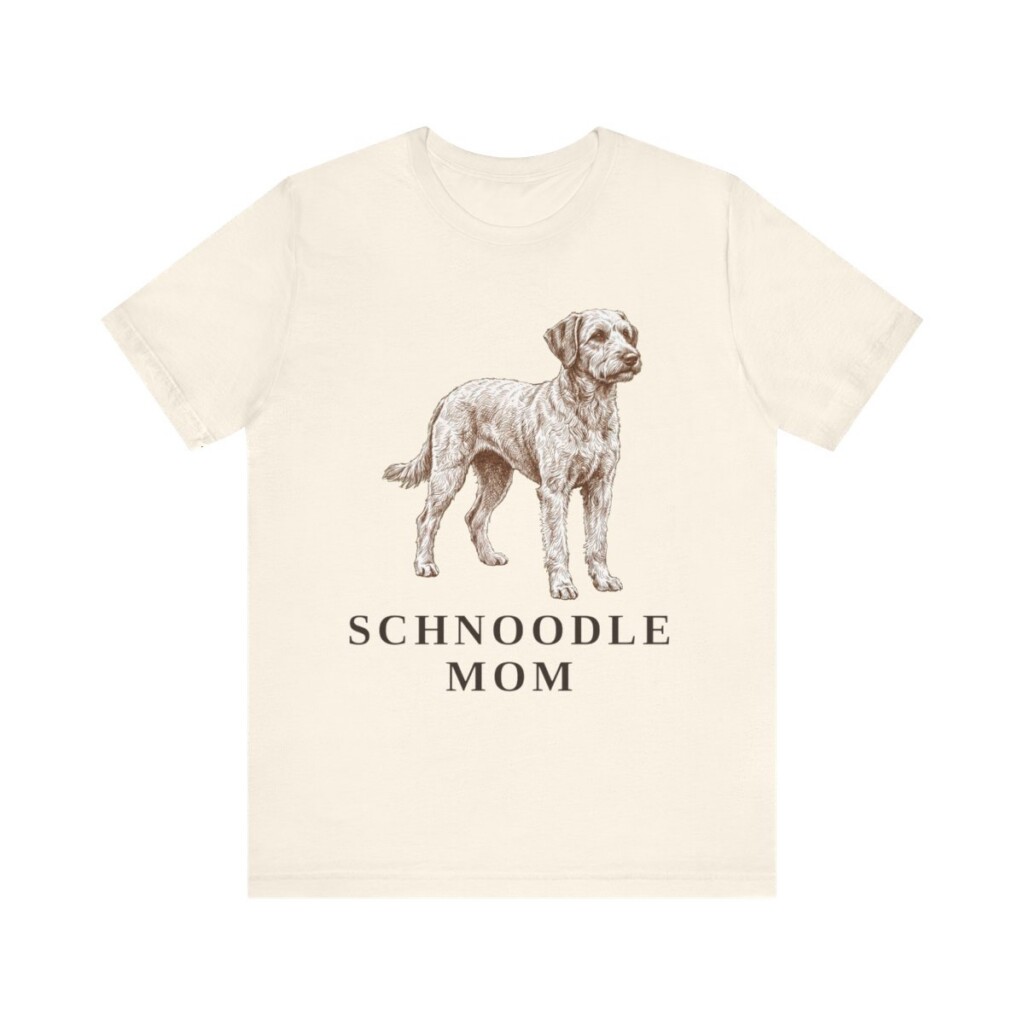 Schnoodle Mom Shirt, Vintage Dog Sketch Tee, Dog Mom Gift
