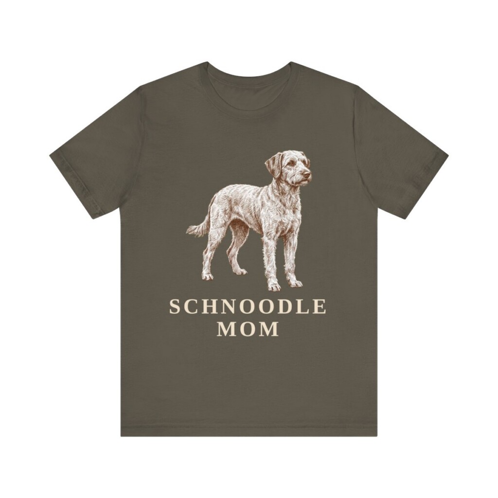 Schnoodle Mom Shirt, Vintage Dog Sketch Tee, Dog Mom Gift