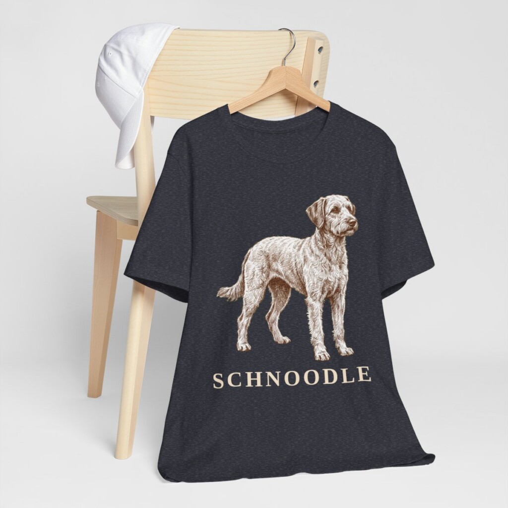 Schnoodle Shirt, Vintage Dog Sketch Tee, Dog Lover Gift