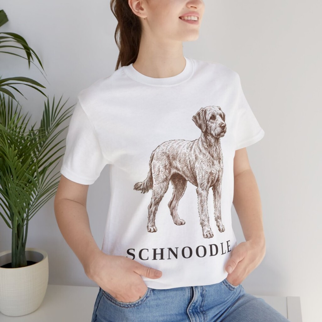Schnoodle Shirt, Vintage Dog Sketch Tee, Dog Lover Gift