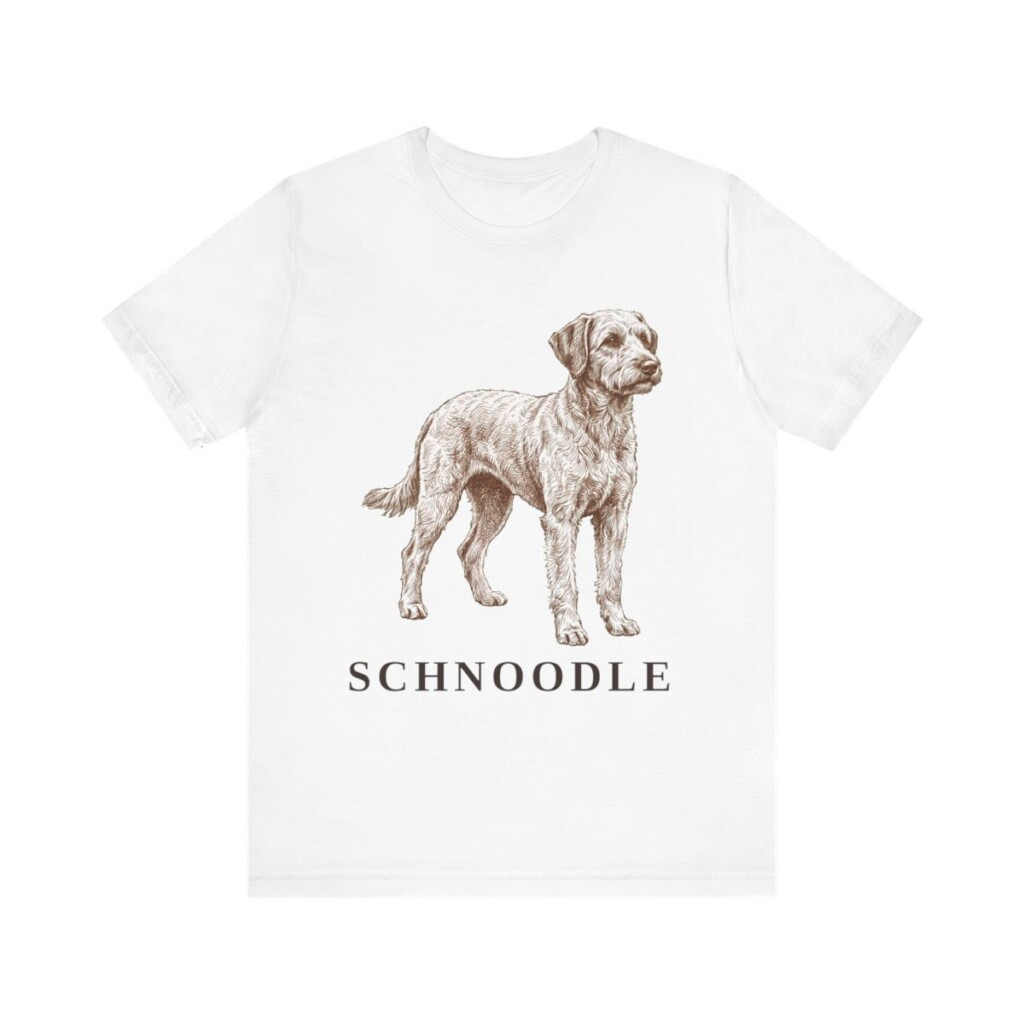 Schnoodle Shirt, Vintage Dog Sketch Tee, Dog Lover Gift