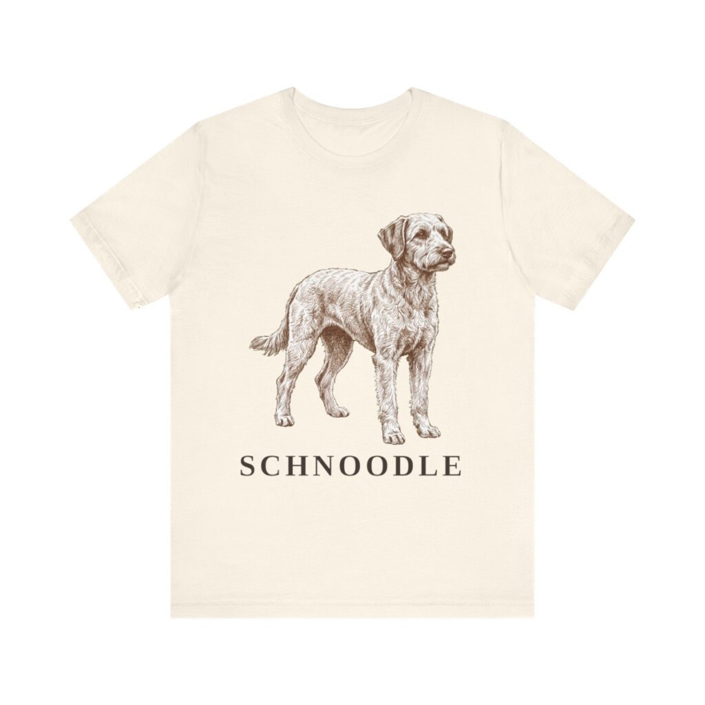 Schnoodle Shirt, Vintage Dog Sketch Tee, Dog Lover Gift