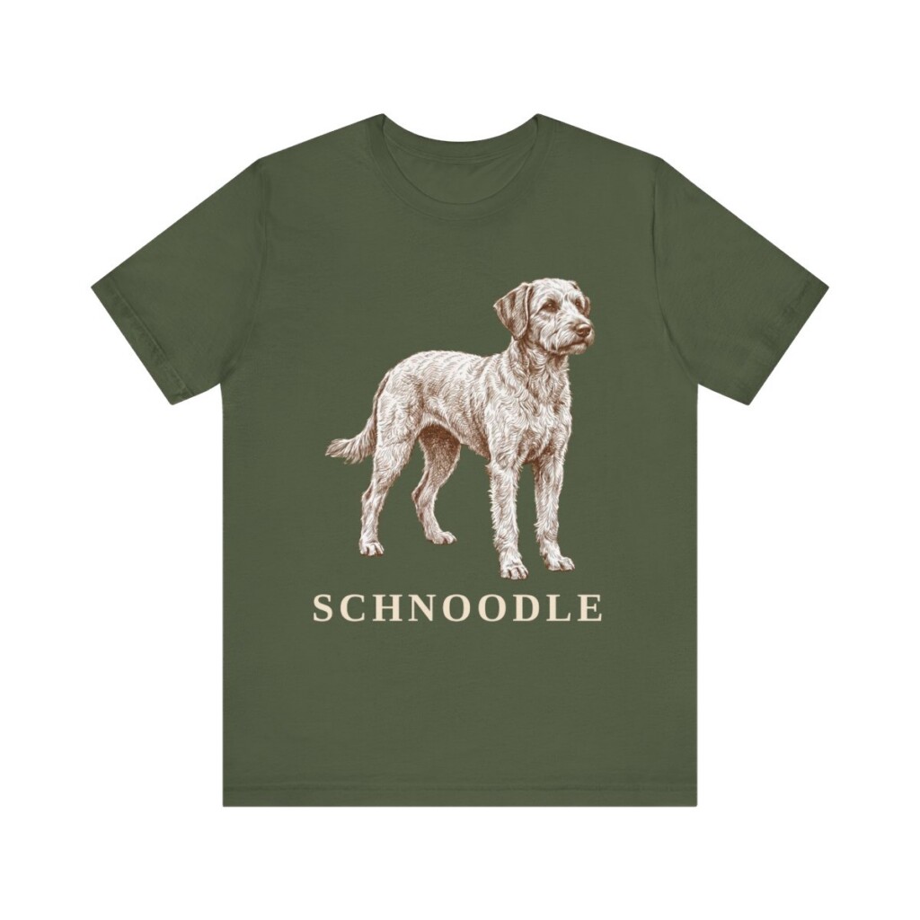 Schnoodle Shirt, Vintage Dog Sketch Tee, Dog Lover Gift
