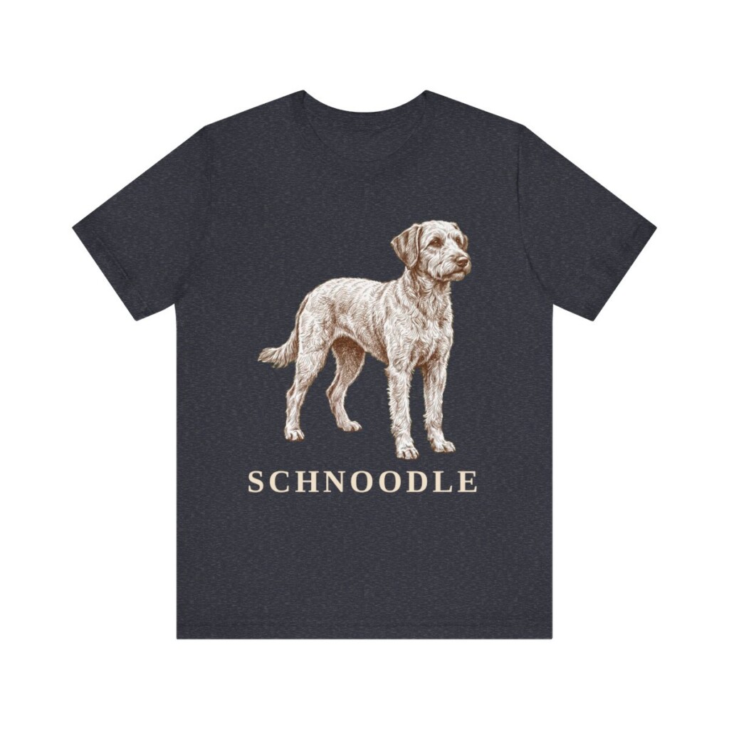 Schnoodle Shirt, Vintage Dog Sketch Tee, Dog Lover Gift
