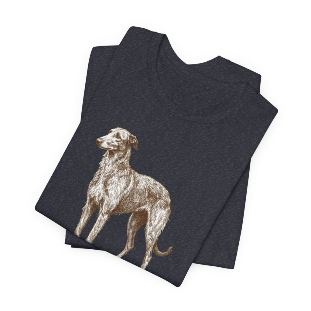 Scottish Deerhound Dad Shirt, Vintage Dog Sketch Tee, Dog Dad Gift