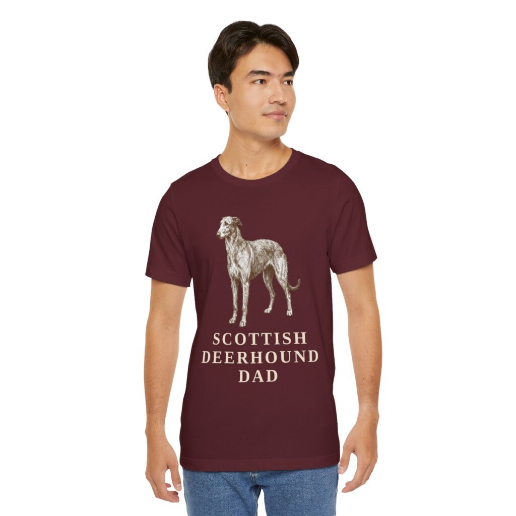 Scottish Deerhound Dad Shirt, Vintage Dog Sketch Tee, Dog Dad Gift