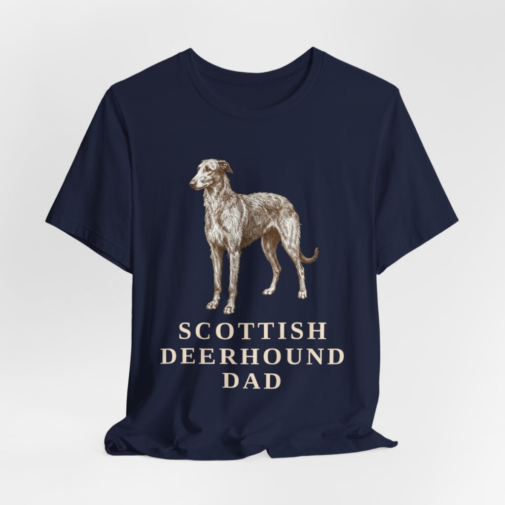 Scottish Deerhound Dad Shirt, Vintage Dog Sketch Tee, Dog Dad Gift