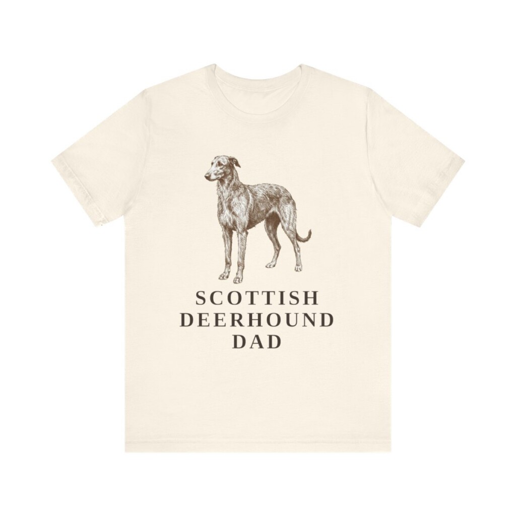 Scottish Deerhound Dad Shirt, Vintage Dog Sketch Tee, Dog Dad Gift