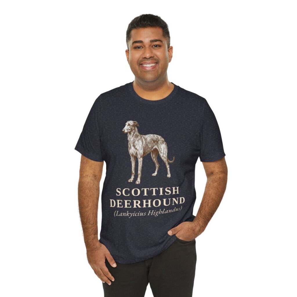 Scottish Deerhound Latin Shirt, Vintage Dog Sketch Tee, Dog Latin Gift