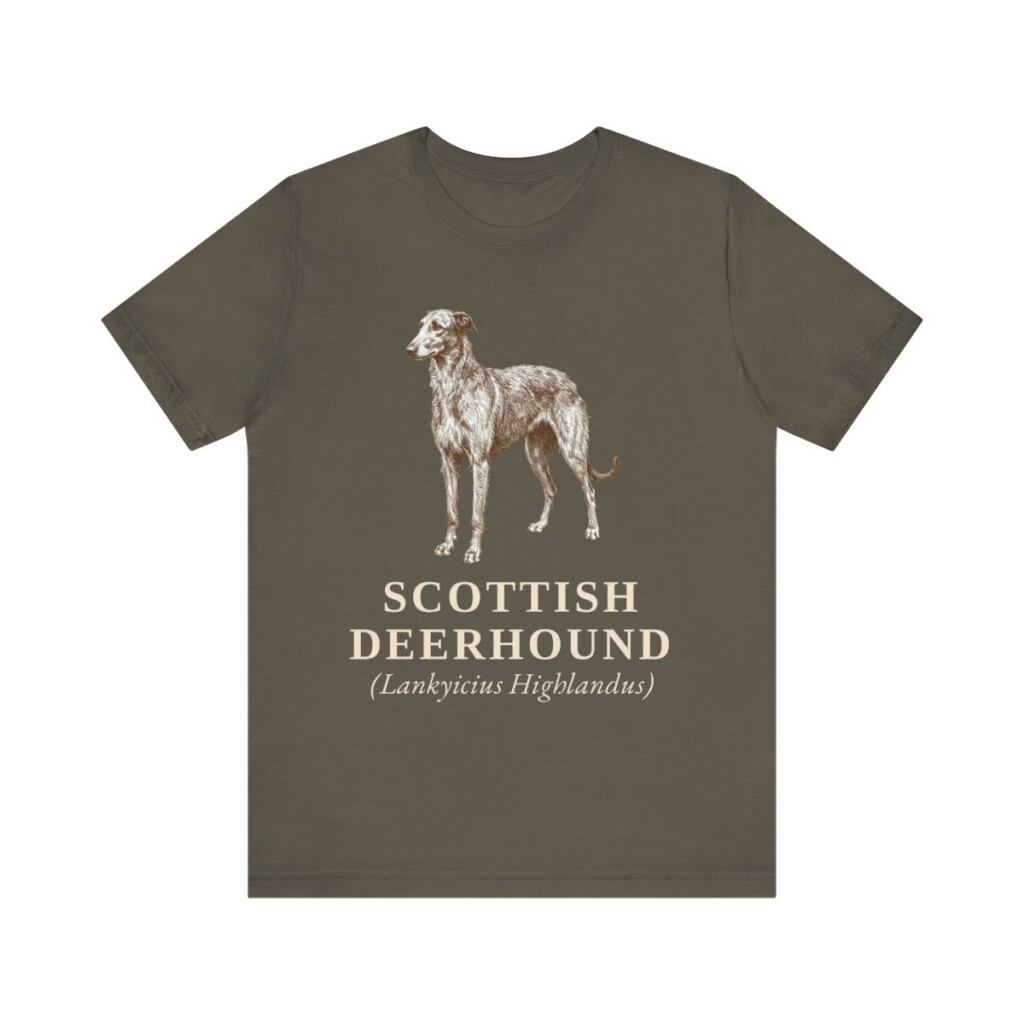Scottish Deerhound Latin Shirt, Vintage Dog Sketch Tee, Dog Latin Gift