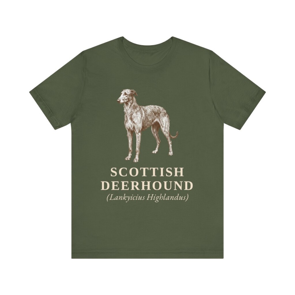 Scottish Deerhound Latin Shirt, Vintage Dog Sketch Tee, Dog Latin Gift
