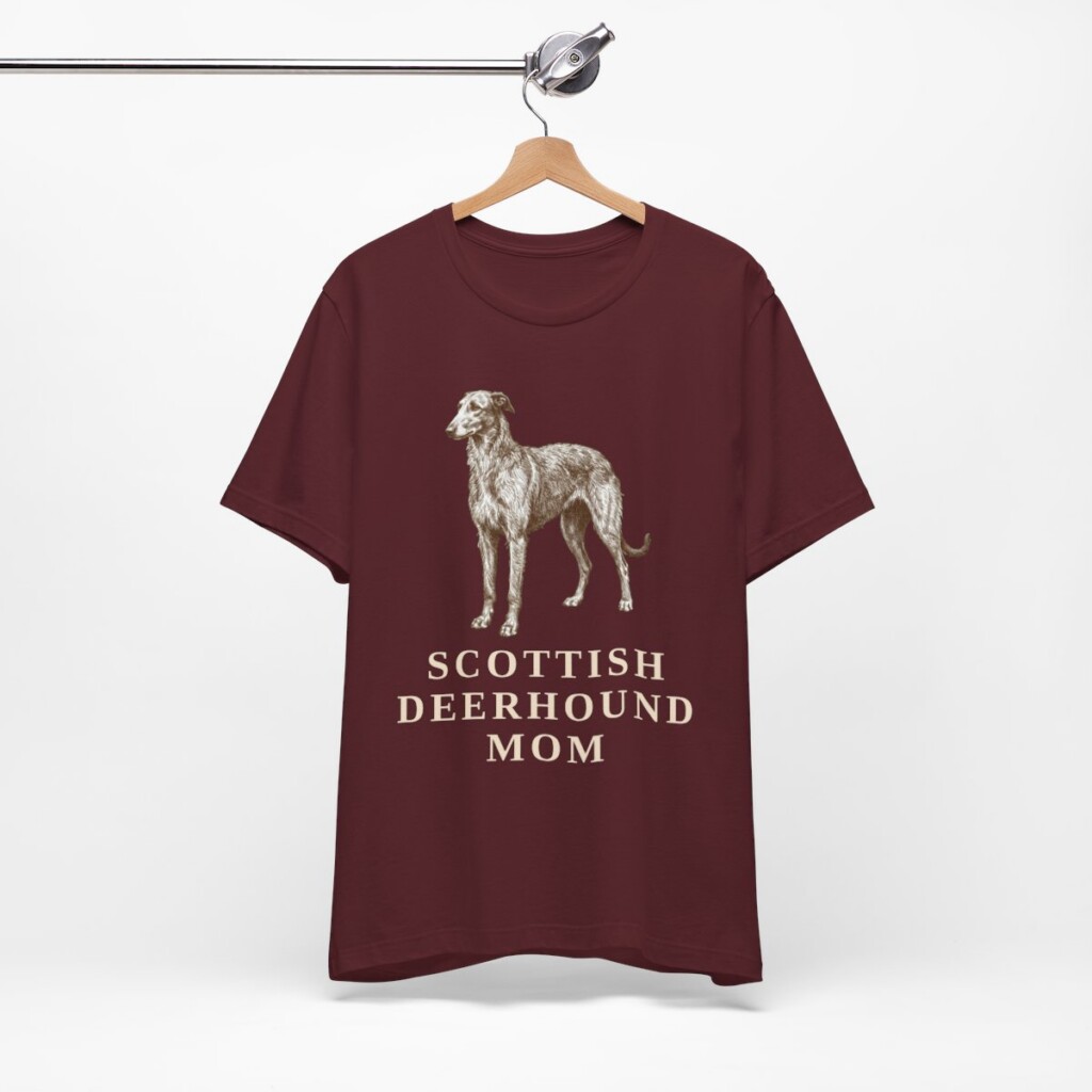 Scottish Deerhound Mom Shirt, Vintage Dog Sketch Tee, Dog Mom Gift