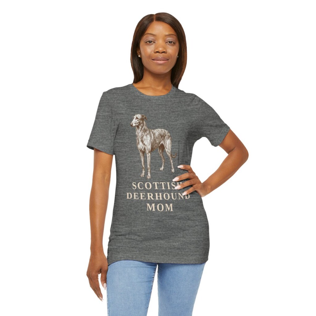 Scottish Deerhound Mom Shirt, Vintage Dog Sketch Tee, Dog Mom Gift