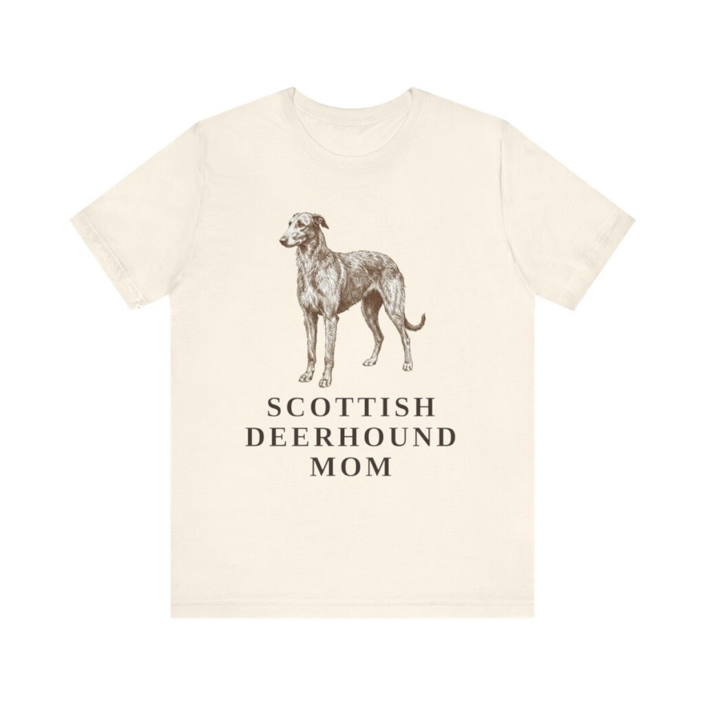 Scottish Deerhound Mom Shirt, Vintage Dog Sketch Tee, Dog Mom Gift