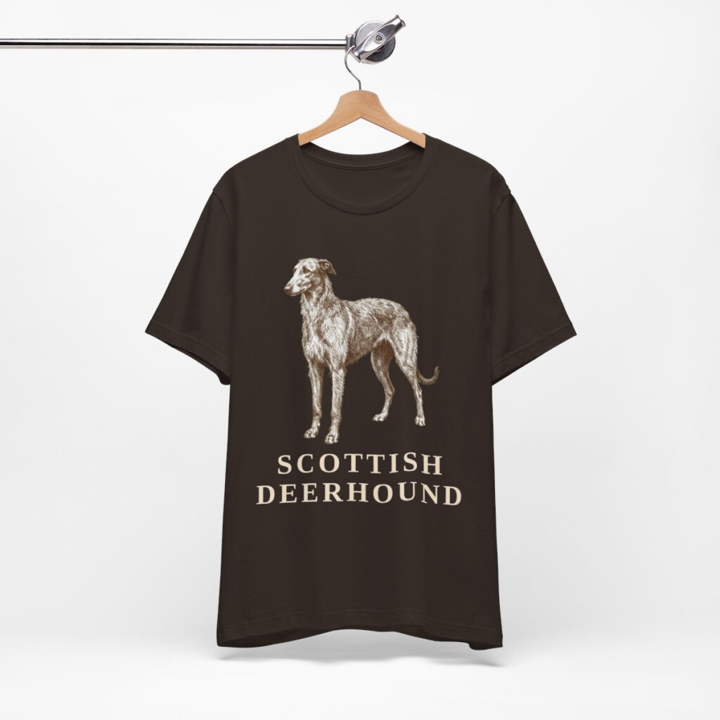 Scottish Deerhound Shirt, Vintage Dog Sketch Tee, Dog Lover Gift