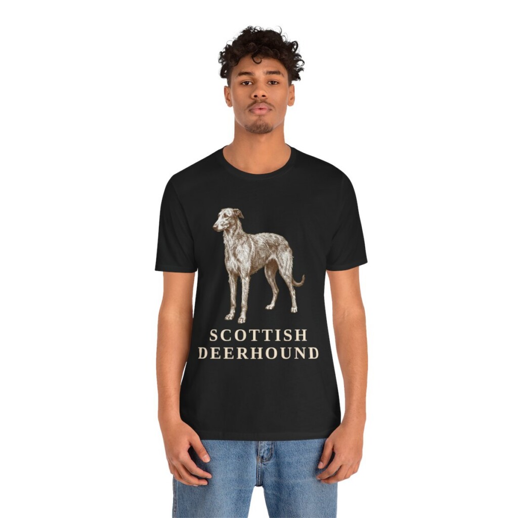 Scottish Deerhound Shirt, Vintage Dog Sketch Tee, Dog Lover Gift