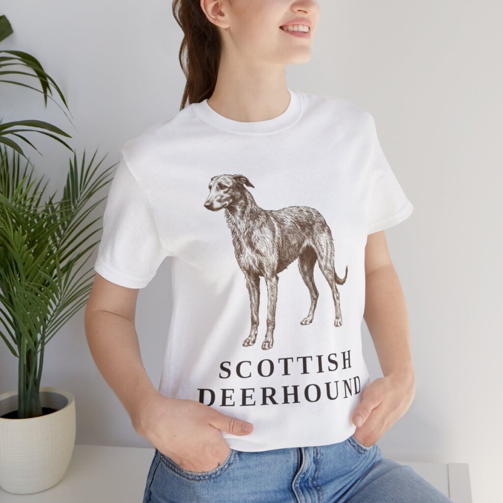 Scottish Deerhound Shirt, Vintage Dog Sketch Tee, Dog Lover Gift