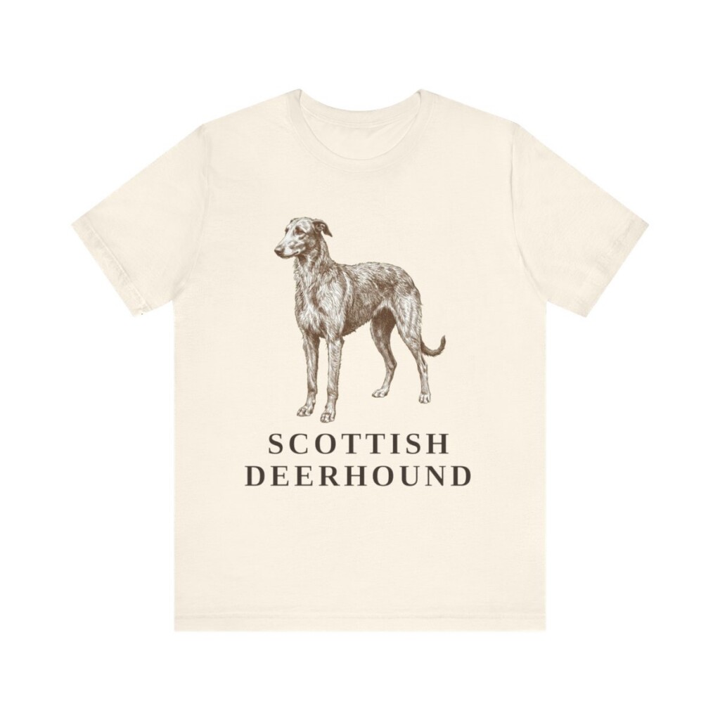 Scottish Deerhound Shirt, Vintage Dog Sketch Tee, Dog Lover Gift