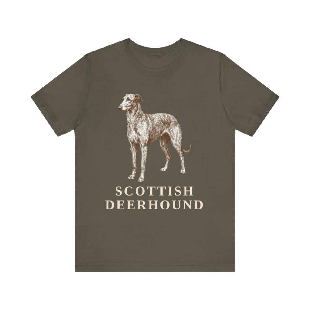 Scottish Deerhound Shirt, Vintage Dog Sketch Tee, Dog Lover Gift