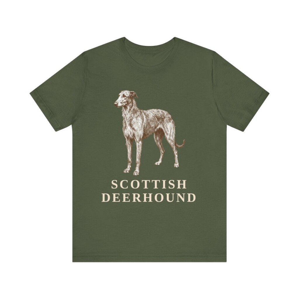 Scottish Deerhound Shirt, Vintage Dog Sketch Tee, Dog Lover Gift