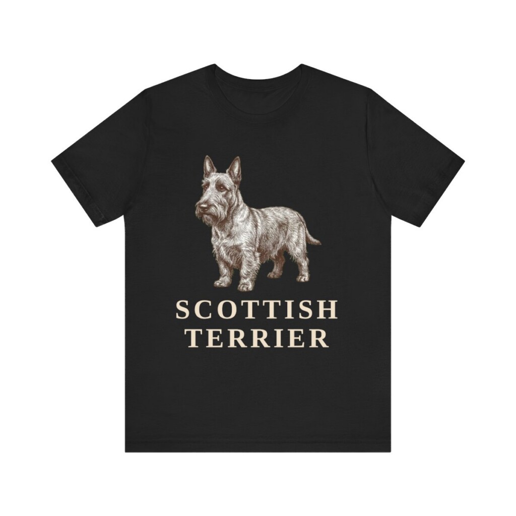Scottish Terrier Lover Shirt, Vintage Dog Sketch Tee, Dog Lover Gift Scottish Terrier Lover Shirt, Vintage Dog Sketch Tee, Dog Lover Gift
