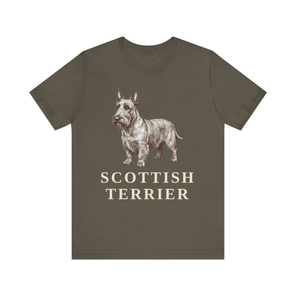 Scottish Terrier Lover Shirt, Vintage Dog Sketch Tee, Dog Lover Gift Scottish Terrier Lover Shirt, Vintage Dog Sketch Tee, Dog Lover Gift