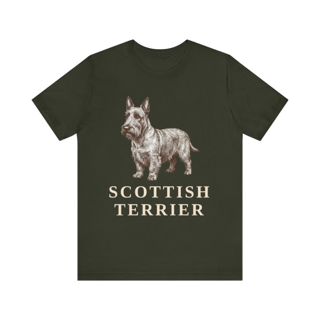 Scottish Terrier Lover Shirt, Vintage Dog Sketch Tee, Dog Lover Gift Scottish Terrier Lover Shirt, Vintage Dog Sketch Tee, Dog Lover Gift