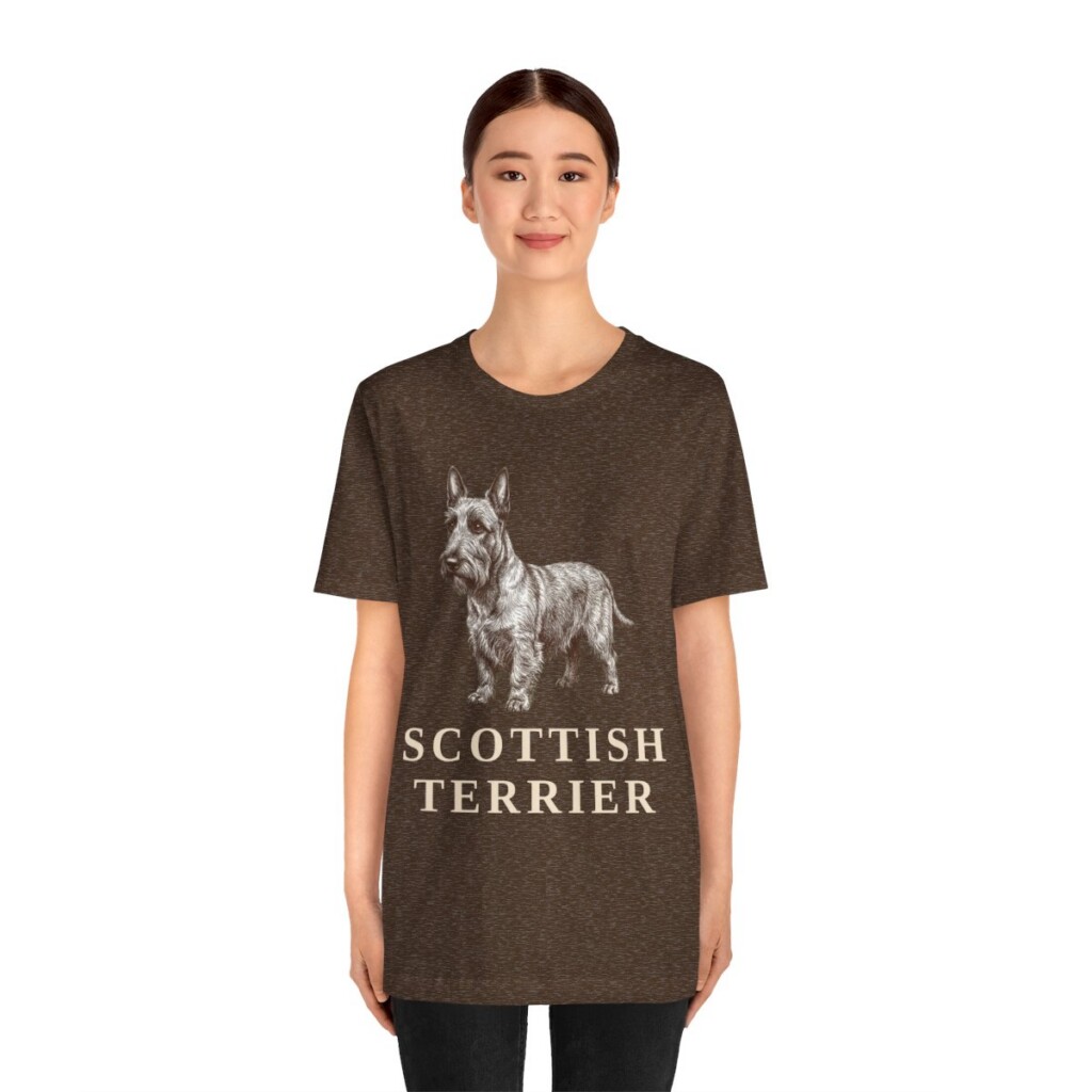 Scottish Terrier Lover Shirt, Vintage Dog Sketch Tee, Dog Lover Gift Scottish Terrier Lover Shirt, Vintage Dog Sketch Tee, Dog Lover Gift