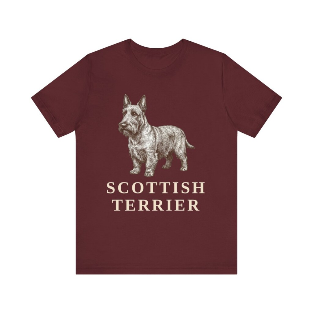 Scottish Terrier Lover Shirt, Vintage Dog Sketch Tee, Dog Lover Gift Scottish Terrier Lover Shirt, Vintage Dog Sketch Tee, Dog Lover Gift